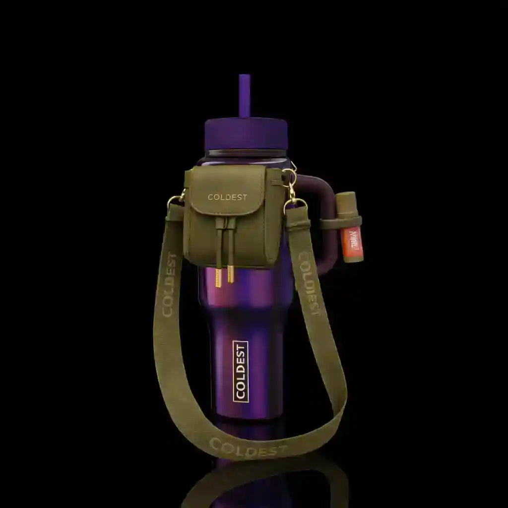 COLDEST Water Bottle with Mini Backpack, Squeeze Holder, Key Hanger, Mint Box