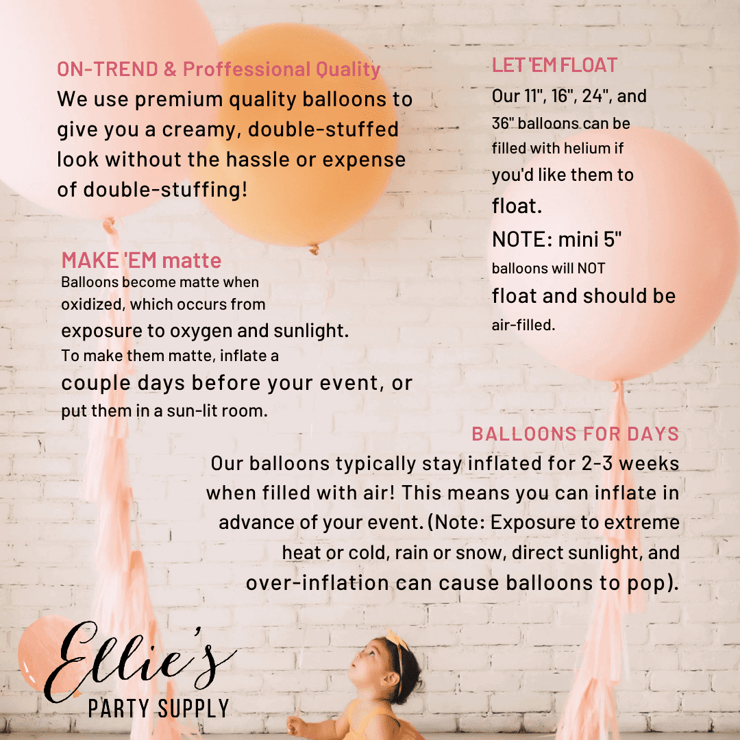 Premium Cameo-Blush Latex Balloon Cluster (5", 11” and 17”)