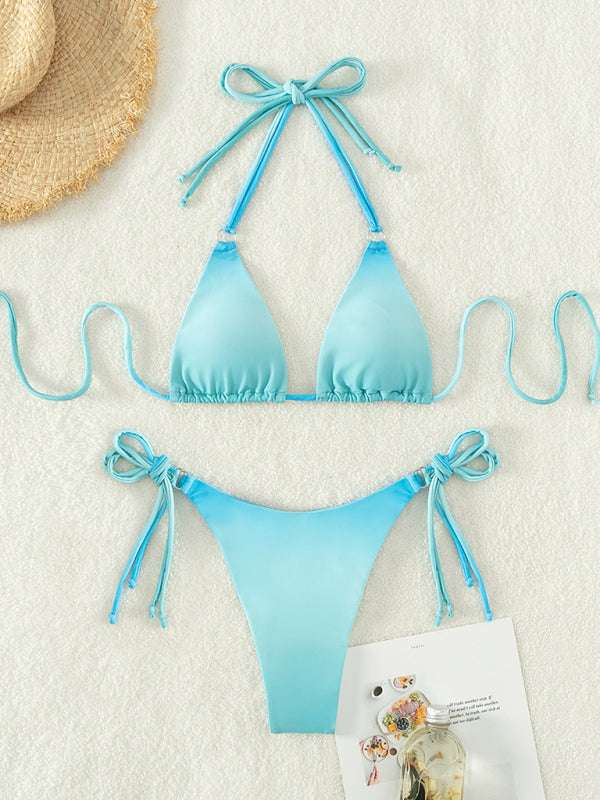 Gradient Halter Neck Bikini