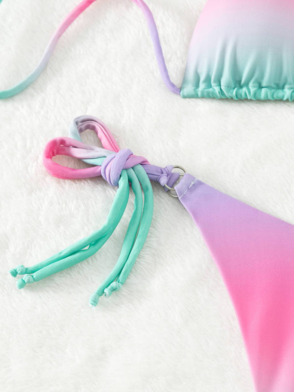 Gradient Halter Neck Bikini