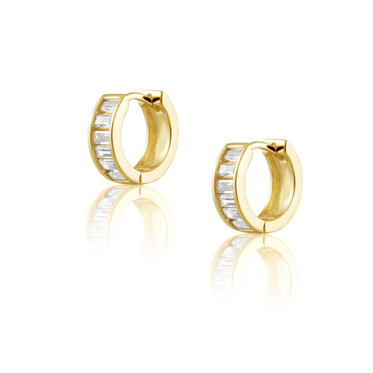 Peyton Cz Huggie Earrings