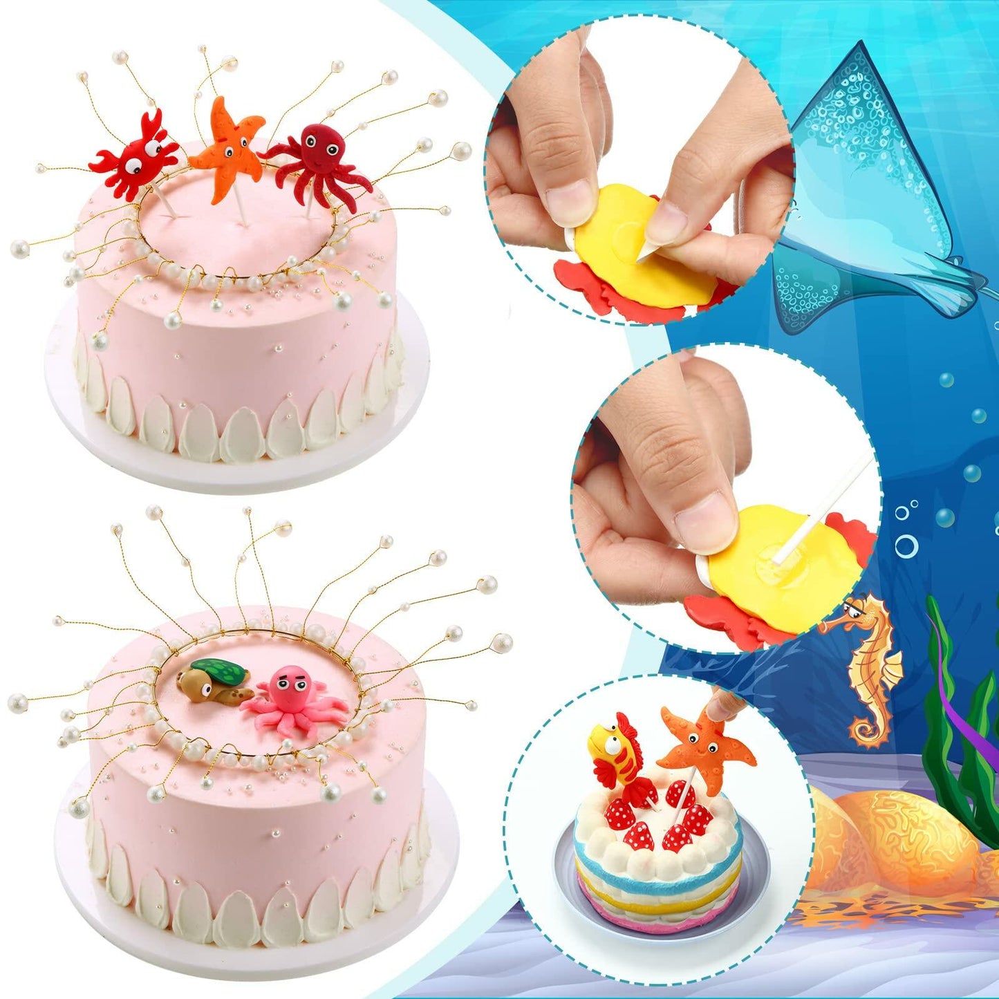 10 dinosaur cake toppers in various colors, each 2-3 inches, arranged for a jungle safari theme party.