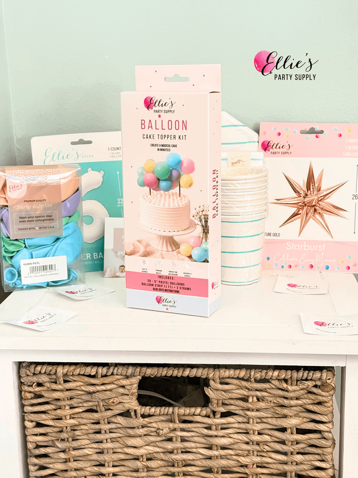 Pastel Mini Balloon Cake Topper Kit – Aesthetic Party Decor for Birthdays & Celebrations