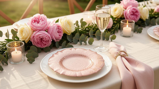 Ice Queen Blush Charger Plates 4-Piece Set 13"