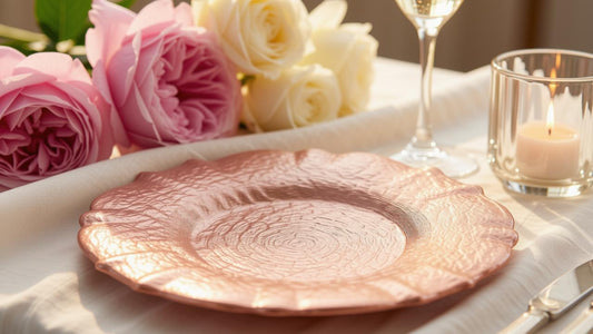 Ice Queen Blush Charger Plates 4-Piece Set 13"