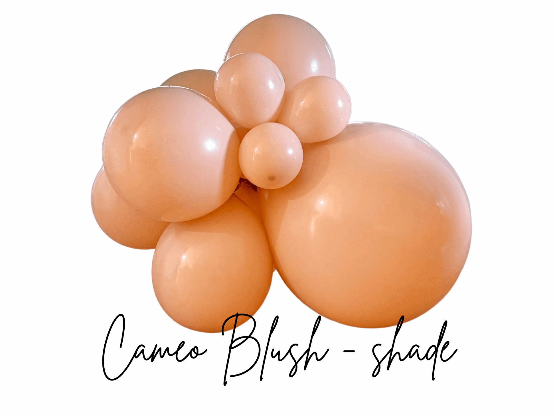 Premium Cameo-Blush Latex Balloon Cluster (5", 11” and 17”)