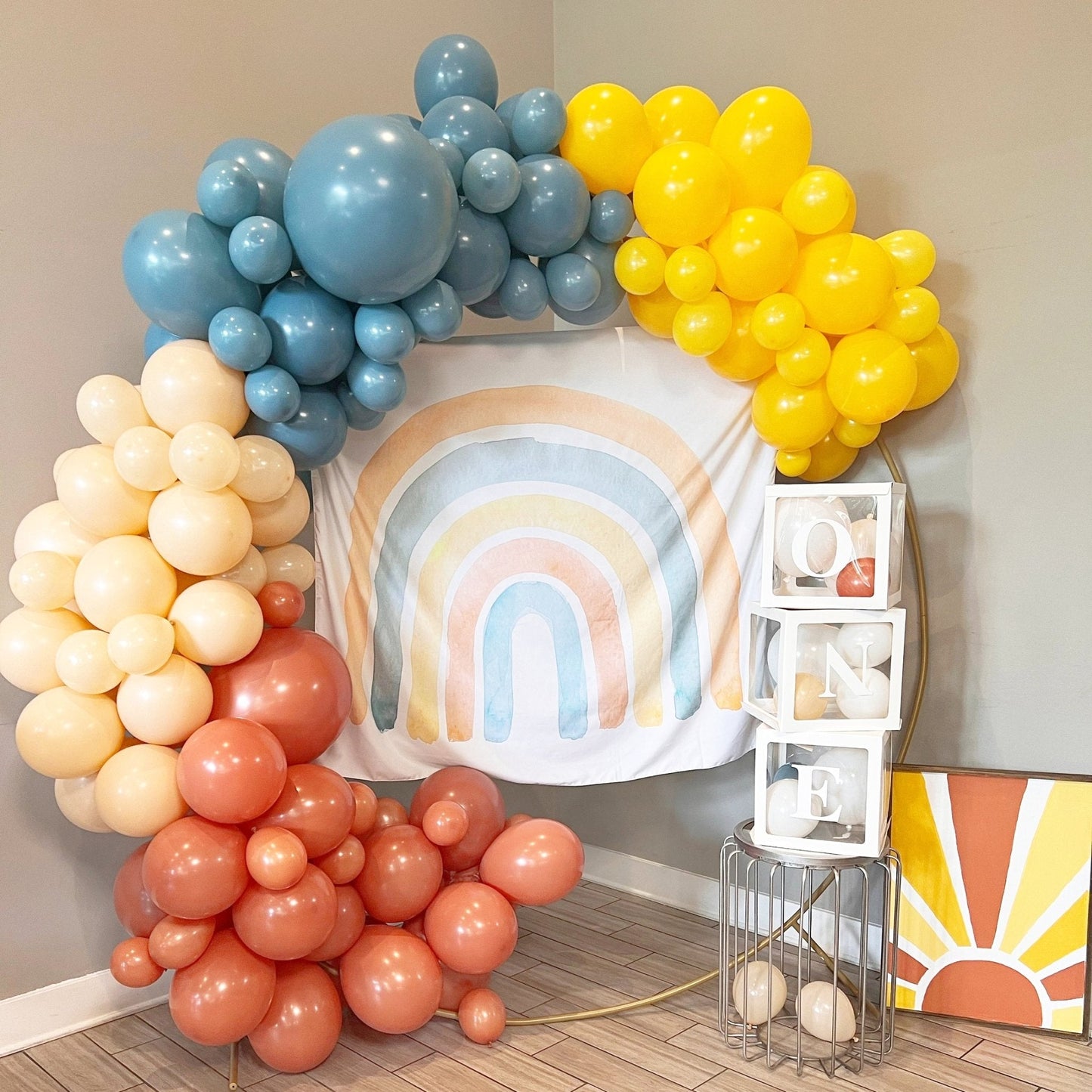 Premium Slate Blue Latex Balloon Cluster (5", 11” and 17”)