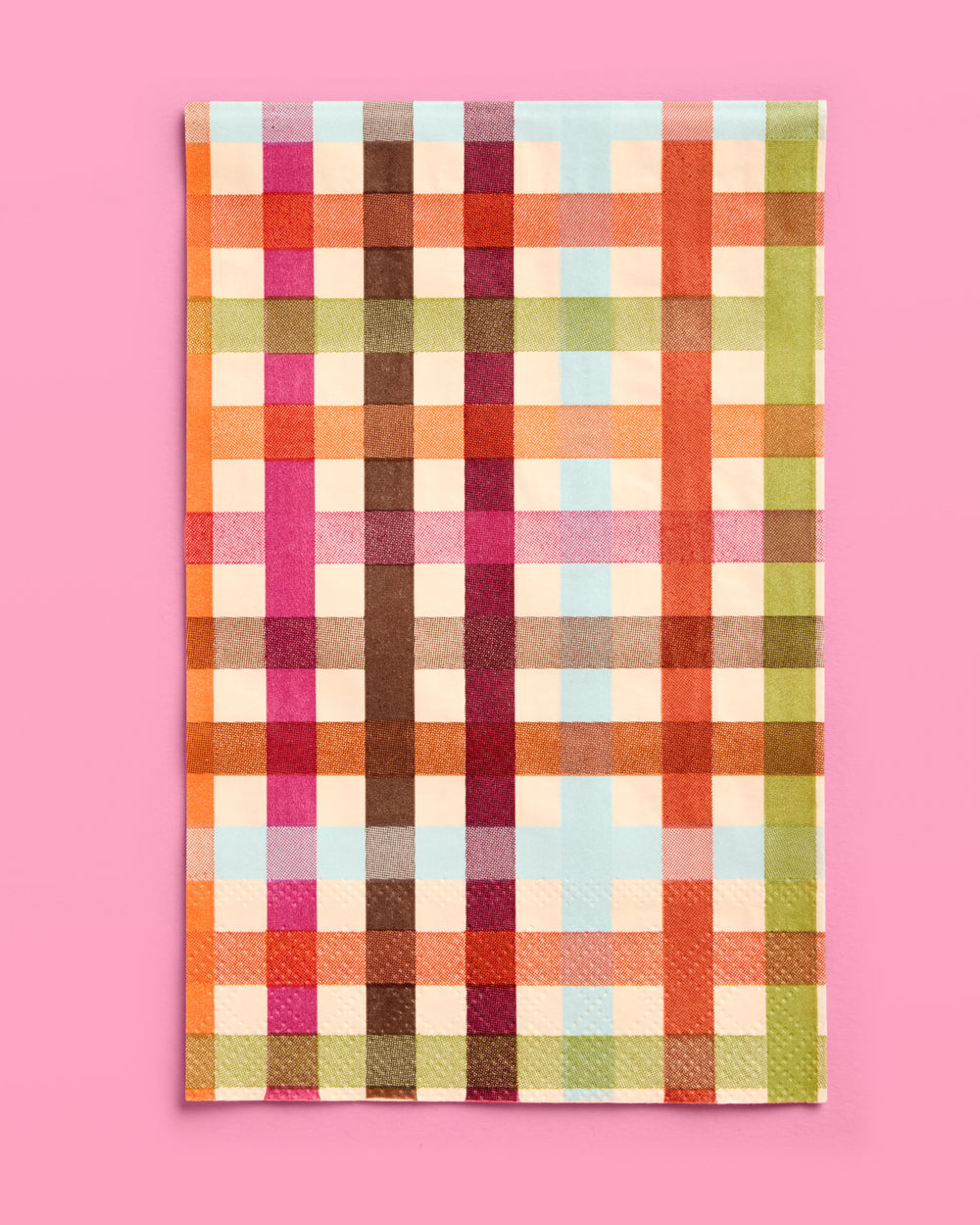Fall Harvest Plaid Paper Napkins, 25 Count, 6 x 4 Inches