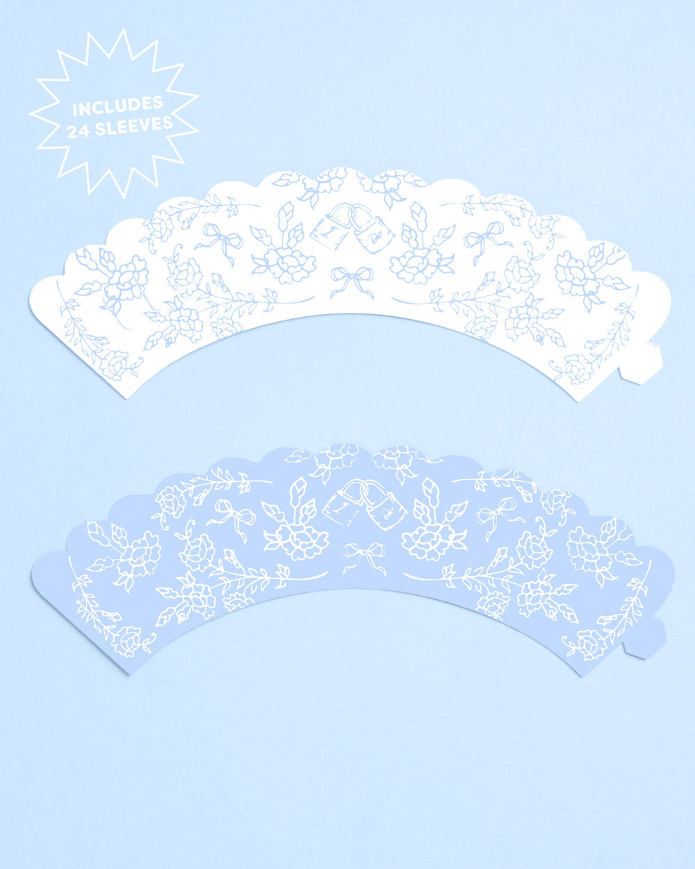 Happily Ever After Cupcake Sleeves and Toppers, 24 Count Set