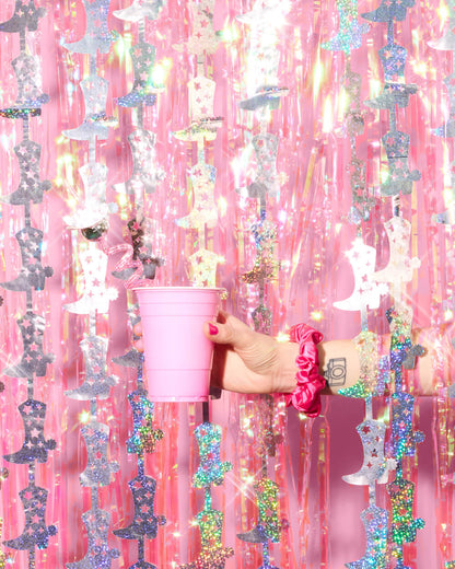 Pink Cowgirl Curtain Pack - Cowgirl Boot + Fringe Curtains