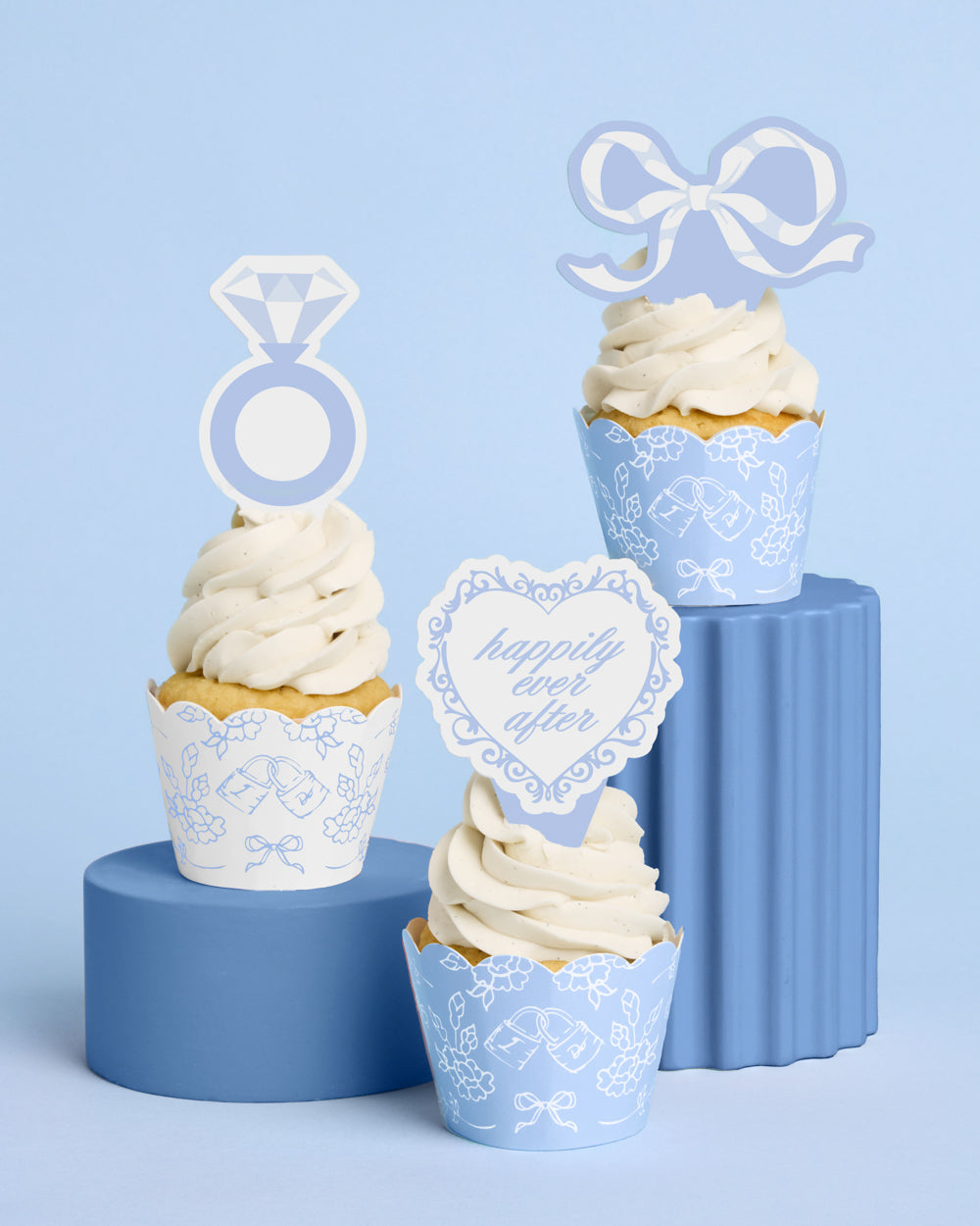 Happily Ever After Cupcake Sleeves and Toppers, 24 Count Set