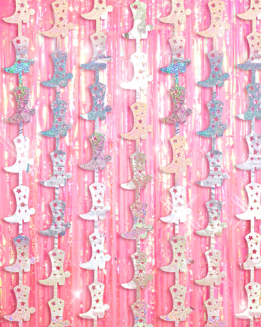Pink Cowgirl Curtain Pack - Cowgirl Boot + Fringe Curtains