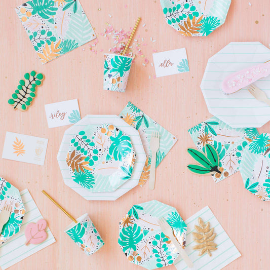 Tropical Palm Paper Cups
