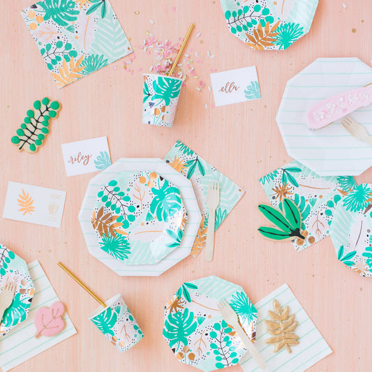 Tropical Palm Paper Plates