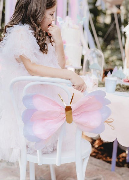 Whimsical Tissue Paper Butterflies - Hanging Party Decor | 3 Pieces