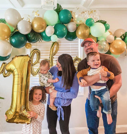 Wild One Balloon Garland Kit – Green and Gold