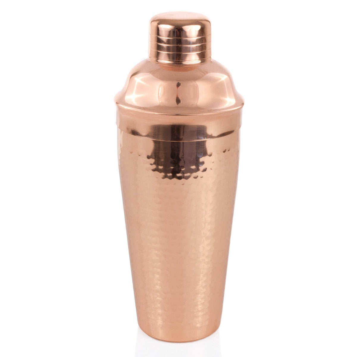 Copper cocktail shaker on a white background