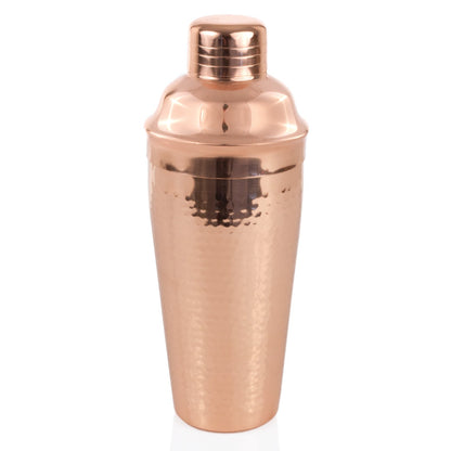 Copper cocktail shaker on a white background